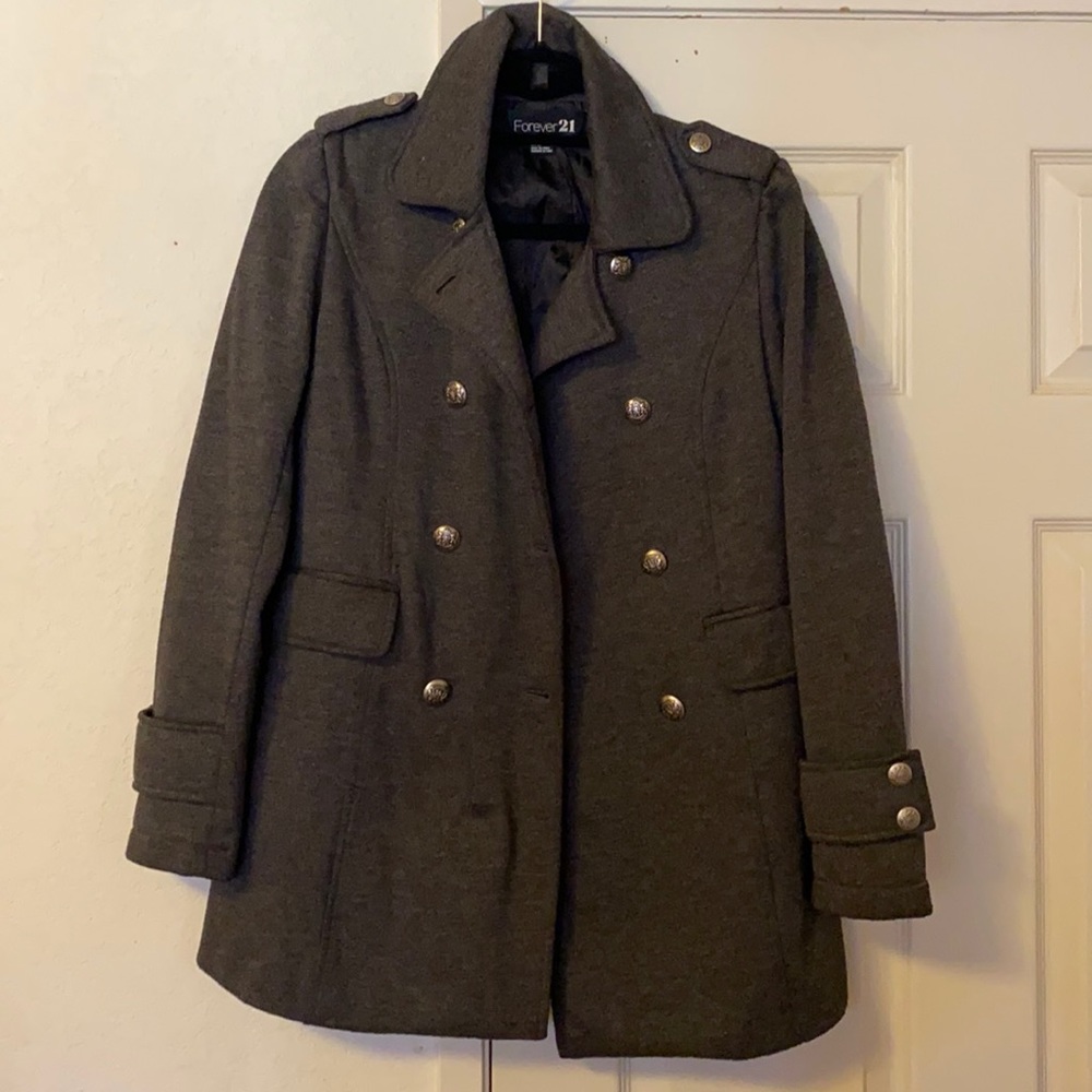 Dark grey pea coat
